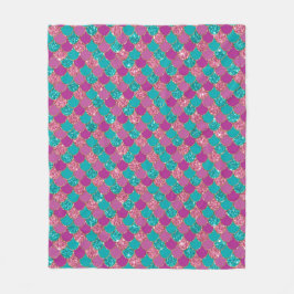 Lila  Mermaid-Glitzer Fleecedecke