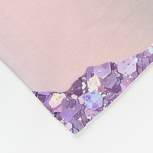 Lila Mermaid-Glitzern Fleecedecke (Ecke)