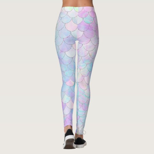 Lila Mermaid Holographic Iridescent Leggings (Rückseite)