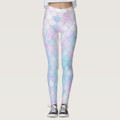 Lila Mermaid Holographic Iridescent Leggings (Vorderseite)