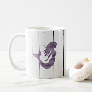 Lila Mermaid-Malerei Kaffeemaschine Tasse