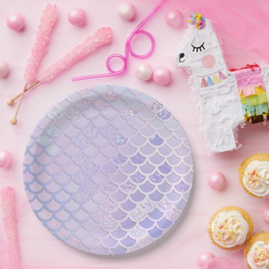 Lila Mermaid-Party Pappteller (Party)