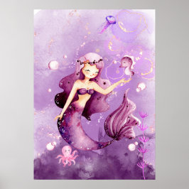 Lila Mermaid Poster