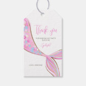 Lila Mermaid Schwanz Party-Geschenk-Tag Geschenkanhänger (Vorderseite)