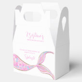 Lila Mermaid Schwanz Theme Birthday Gefallen Box Geschenkschachtel (Geöffnet)