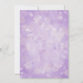 Lila Mermaid-Thema Bokeh Hintergrund Einladung (Rückseite)