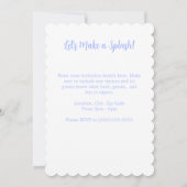 Lila Mermaid Theme Kindergeburtstag Party Einladung (Rückseite)