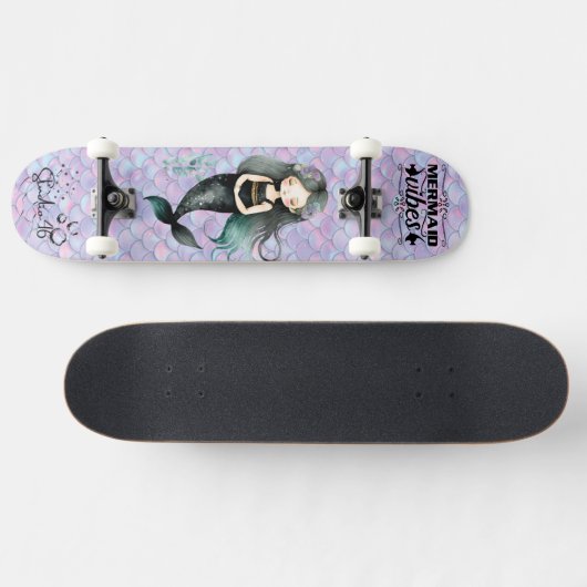 Lila Mermaid-Vibes Skateboard (Horizontal)