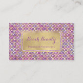 Lila Mermaid-Visitenkarte Gold und Sequin-Glasur Visitenkarte (Vorderseite)