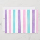 Lila Mermaid zum Geburtstag Einladung mit Foto (Rückseite)