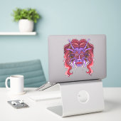 Lila Merman Aufkleber (Laptop auf Schreibtisch)