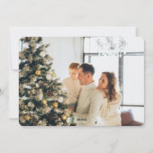 Lila Merry und Bright Snow Holly Foto Weihnachten (Rückseite)