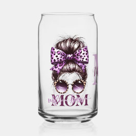 Lila Messy Bun Mama Ehefrau Boss Dosenglas