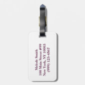 Lila Messy Bun Mama Ehefrau Boss Gepäckanhänger (Rückseite vertikal)