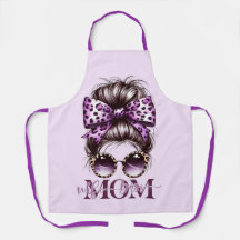 Lila Messy Bun Mama Ehefrau Boss