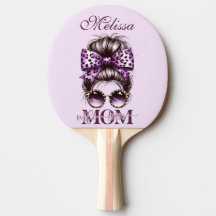 Lila Messy Bun Mama Ehefrau Boss