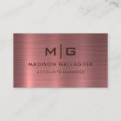 Lila Metalldesign im benutzerdefinierten Rosa, Ber Visitenkarte (Vorderseite)