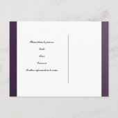 Lila Metalle und Silber Save the Date Ankündigungspostkarte (Rückseite)