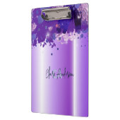 Lila Metallic Artistic Luxury Chic Modern Glam Klemmbrett (Links)