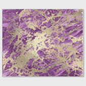 Lila Metallic-Pflaumenmaus Stone Metallic Abstrac Geschenkpapier (Flach)