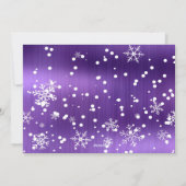 Lila Metallic Sleigh Snow Foto Weihnachten (Rückseite)