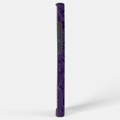 Lila Metallic-Textur und Blumenspitze Samsung Galaxy Hülle (Rechte Seite)