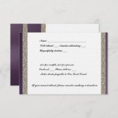 Lila Metallic- und Silber-UAWG RSVP Karte (Vorne/Hinten)