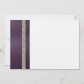 Lila metallische und silberne Abendessen-Einladung Einladung (Rückseite)