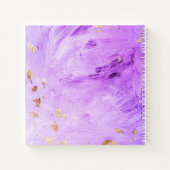 Lila, metallischer, Abstrakter Name Notizblock (Rückseite)