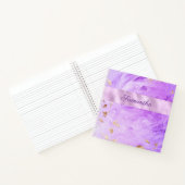 Lila, metallischer, Abstrakter Name Notizblock (Innenseite)