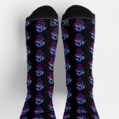Lila Metallischer Drache Socken (Oben)