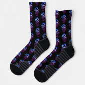 Lila Metallischer Drache Socken (Links)