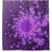 Lila metallischer Sunburst Duschvorhang (Vorderseite)