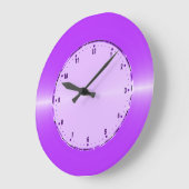 Lila metallisches Design Edelstahl Look 2 Große Wanduhr (Winkel)