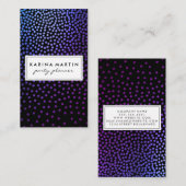 Lila metallisches, gesprenkeltes Muster Visitenkarte (Vorne/Hinten)