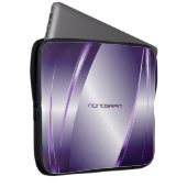 Lila, metallisches, glattes Stahlmuster Laptopschutzhülle (Vorne Rechts)