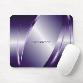 Lila, metallisches, glattes Stahlmuster Mousepad (Mit Mouse)