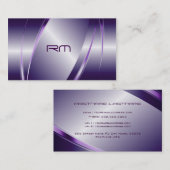 Lila, metallisches, glattes Stahlmuster Visitenkarte (Vorne/Hinten)