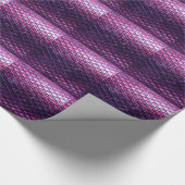 Lila metallisches Snakeskin Muster Geschenkpapier (Ecke)