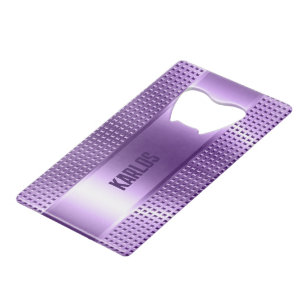 Lila Metallstruktur Geldbeutel Flaschenöffner