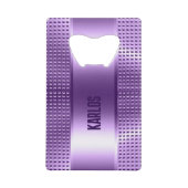 Lila Metallstruktur Geldbeutel Flaschenöffner (Rückseite)