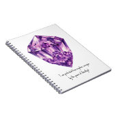 Lila metaphysische Affirmation des Amethyst Notizblock (Rechte Seite)