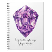 Lila metaphysische Affirmation des Amethyst Notizblock (Vorderseite)