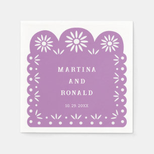 LILA MEXICAN PAPEL PICADO SERVIETTE