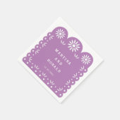 LILA MEXICAN PAPEL PICADO SERVIETTE (Ecke)