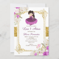 Lila mexikanisches Kleid Dritter Geburtstag 1 Einl