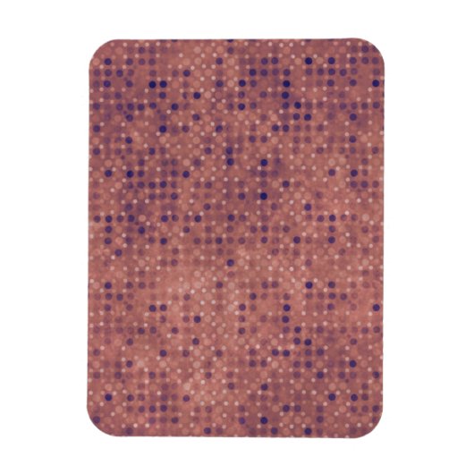 Lila Micro Dots auf Grunge Pink Magnet (Vertikal)
