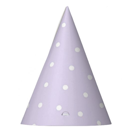 Lila Micro White Dots Party Hat Partyhütchen (Links)
