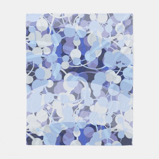 Lila Mikroben-Muster Fleecedecke (Vorderseite)