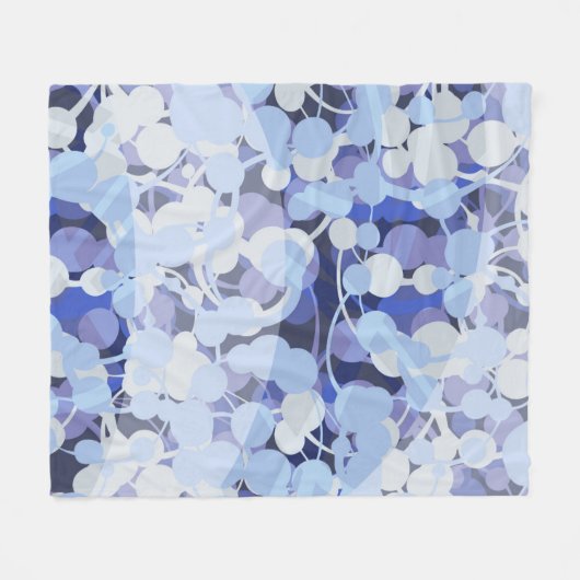 Lila Mikroben-Muster Fleecedecke